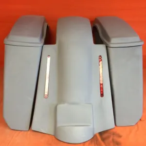 Harley Davidson 5" Extended Saddlebags No Cut Outs Replacement LED Fender lids 09 - 13