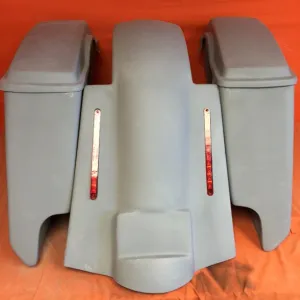 Harley Davidson 5" Extended Saddlebags With Cut Outs Replacement LED Fender lids 09 - 13