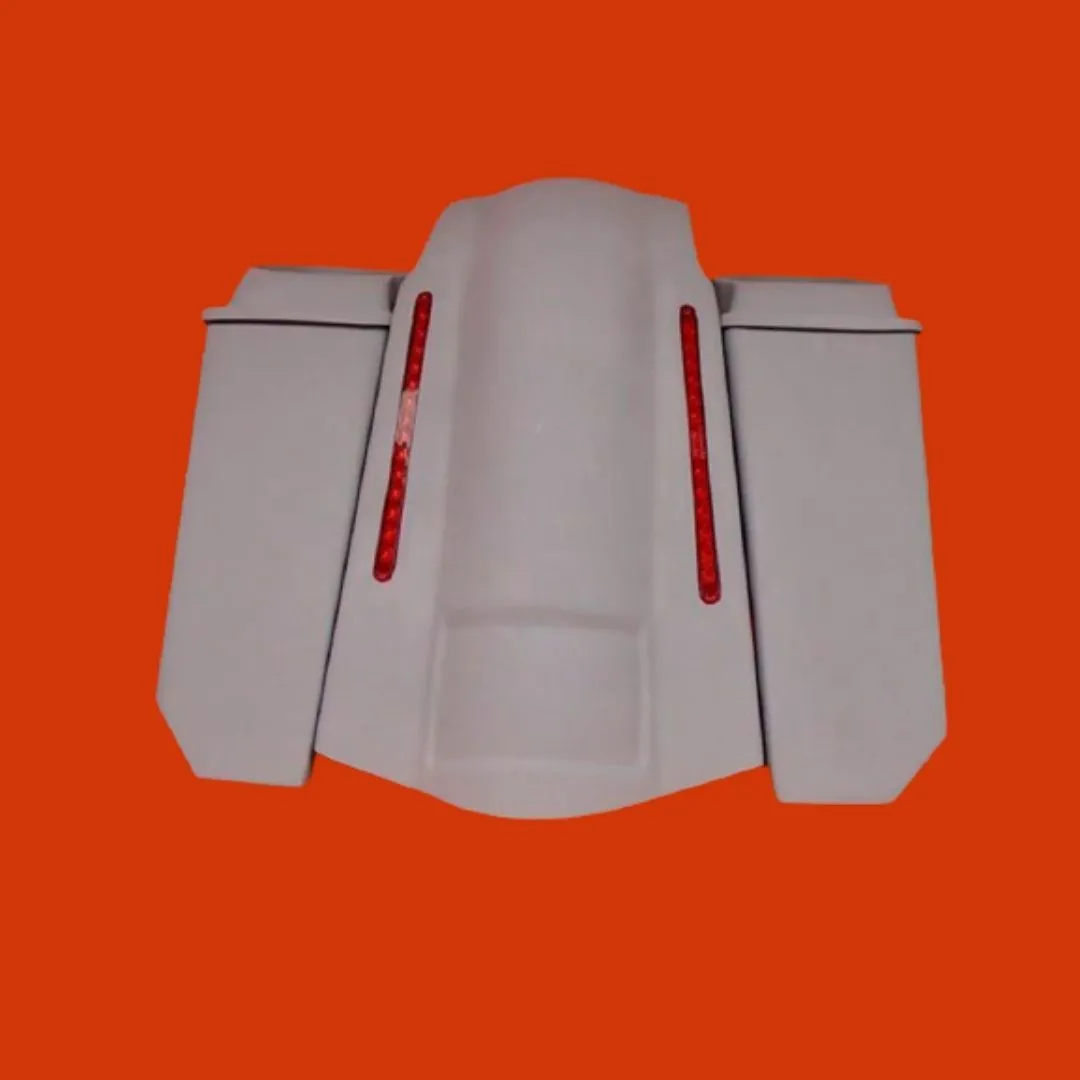 Harley Davidson 5" Stretched Extended Saddlebags No Cut Outs LED Fender   6.5 Speaker Lids