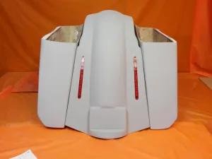 Harley Davidson 5" Stretched Extended Saddlebags No Cut Outs LED Fender No Lids