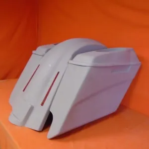 Harley Davidson 5" Stretched Extended Saddlebags Right CutOut LED Fender   6x9 Speaker Lids