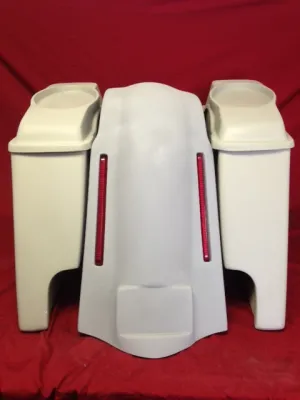 Harley Davidson Bagger 4" inch Stretched Bags 6 x 9 Speaker Lids LED Lights Fender