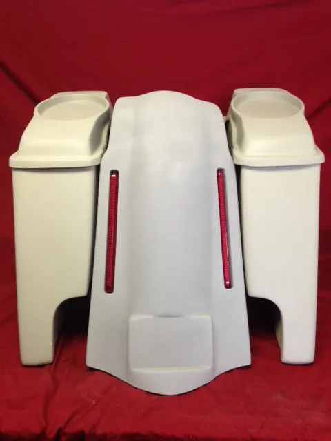 Harley Davidson Bagger 4" inch Stretched Bags 6 x 9 Speaker Lids LED Lights Fender