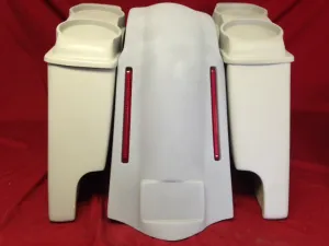 Harley Davidson Bagger 4" inch Stretched Bags Dual 6 X 9 Speaker Lids LED Lights Fender