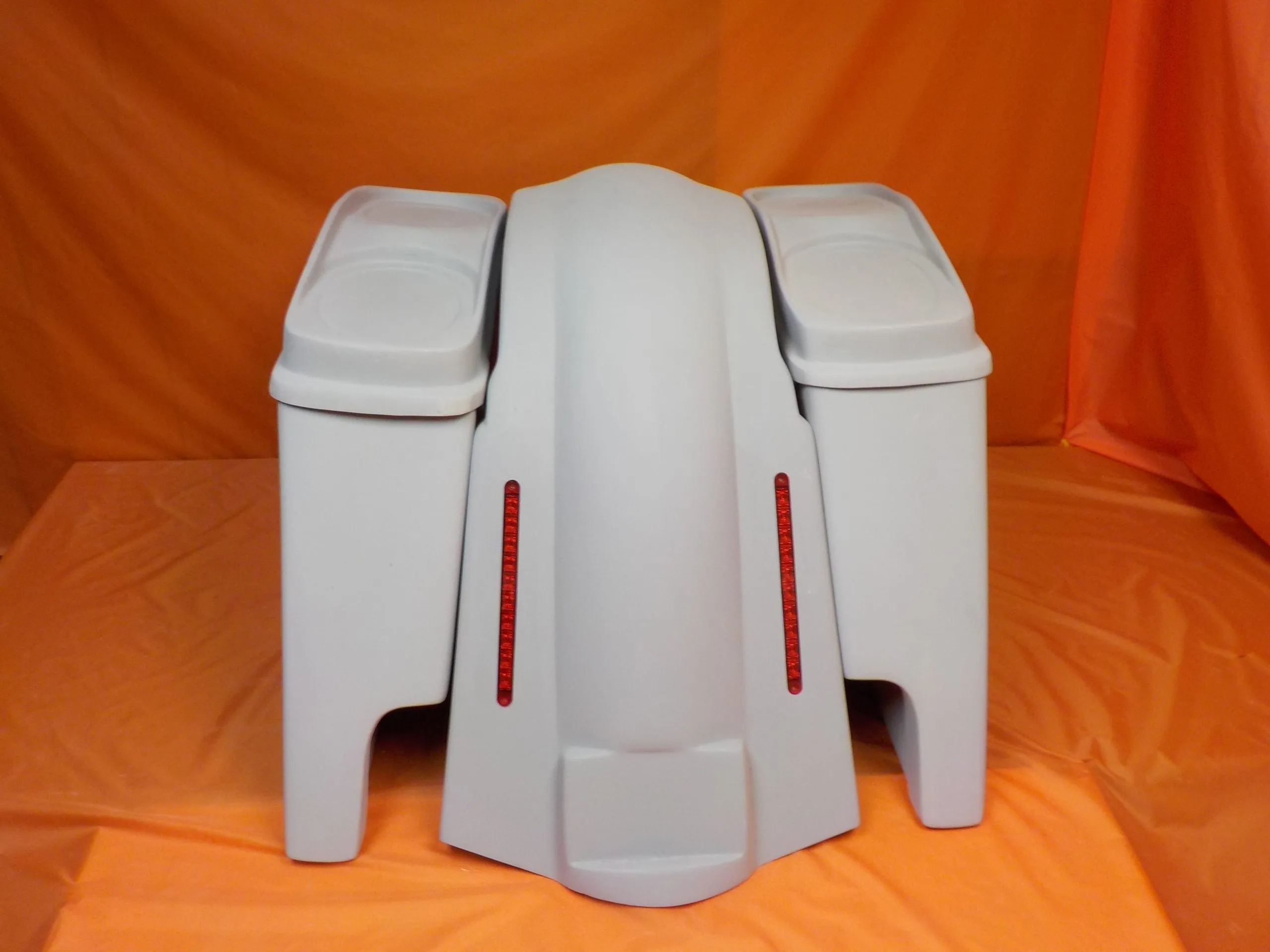 Harley Davidson Bagger 4" inch Stretched Bags Dual 6.5 Speaker Lids LED Lights Fender