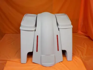 Harley Davidson Bagger 4" inch Stretched Bags Dual 6.5 Speaker Lids LED Lights Fender