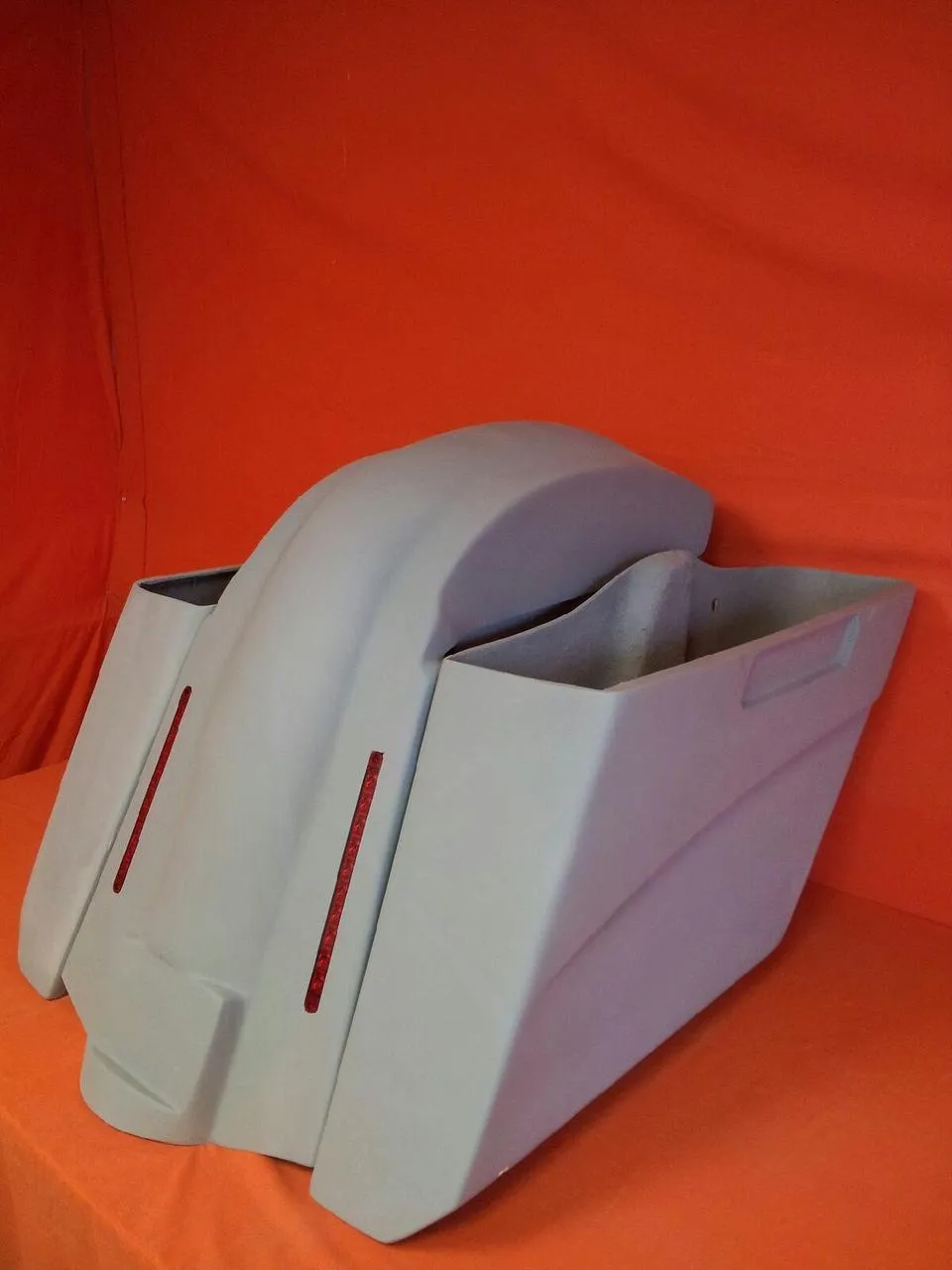 Harley Davidson Softail 5" Stretched Extended Saddlebags No Cut Outs LED Fender   No Lids