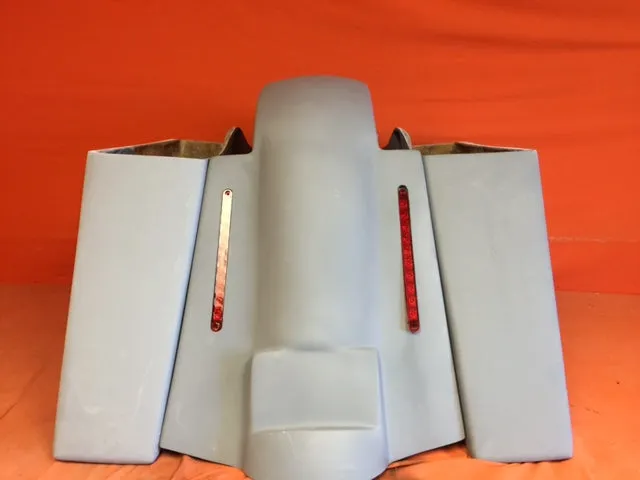 Harley Davidson Touring 6" Extended Saddlebags - No Lids - LED Lights Fender - No Cutouts