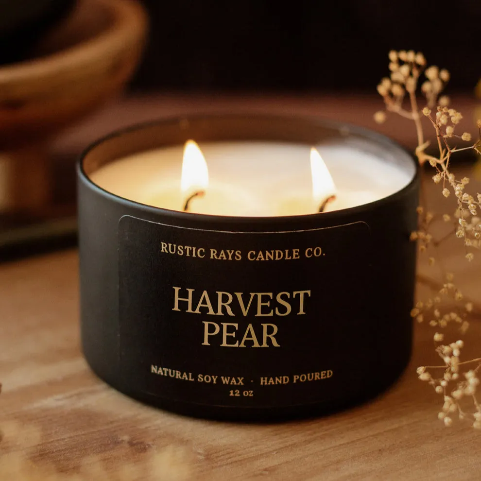 Harvest Pear Double Wick Soy Candle