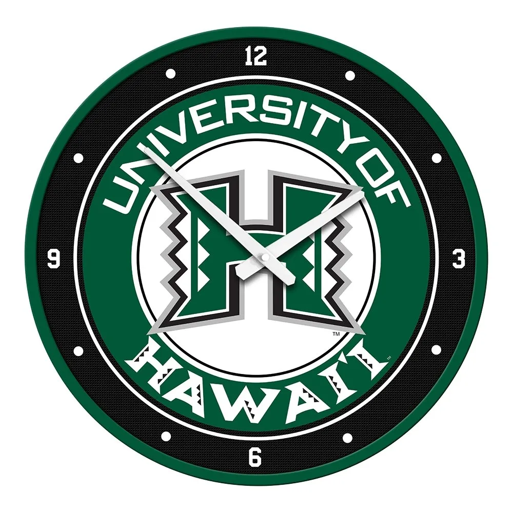 Hawaii Rainbow Warriors: Modern Disc Wall Clock
