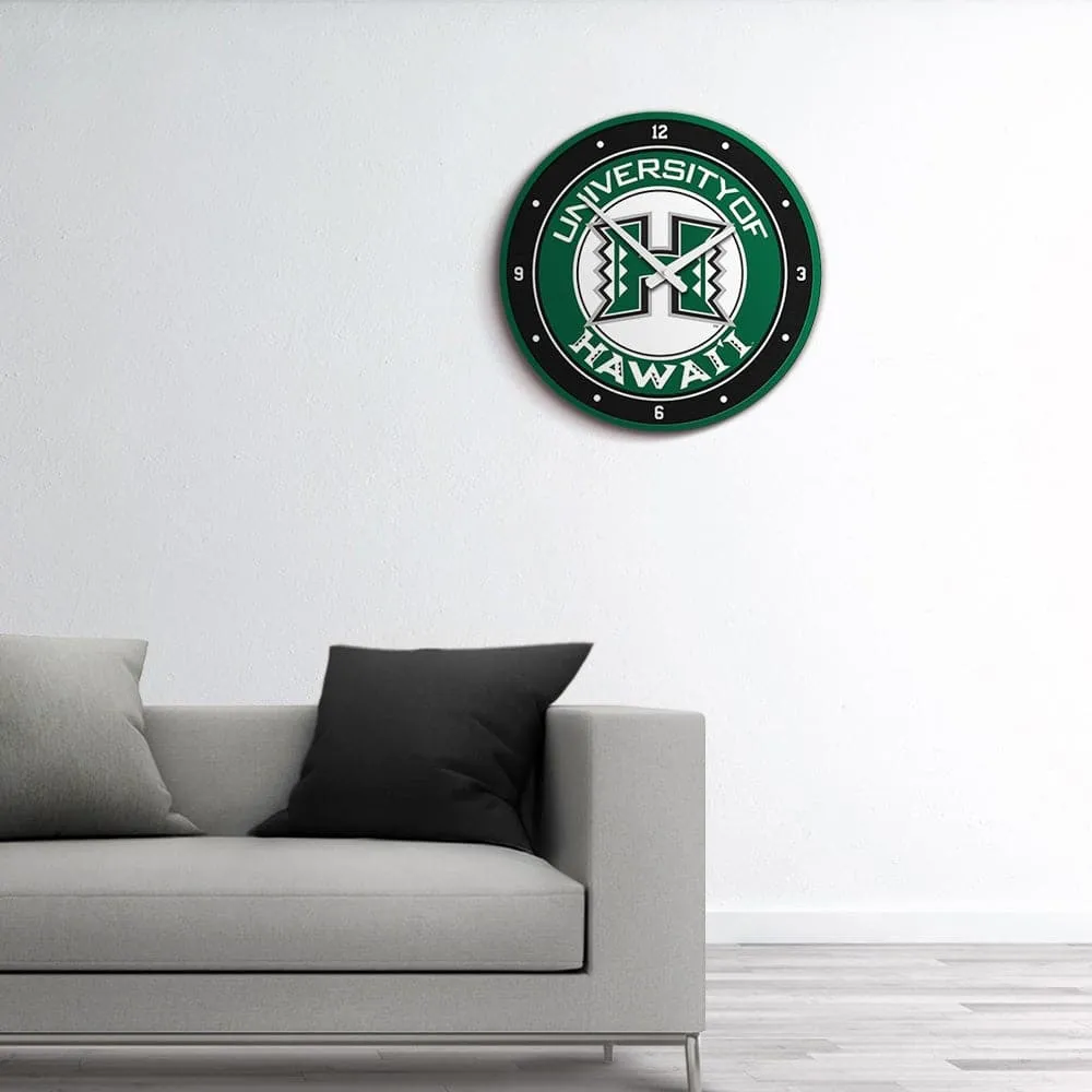 Hawaii Rainbow Warriors: Modern Disc Wall Clock