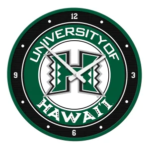 Hawaii Rainbow Warriors: Modern Disc Wall Clock