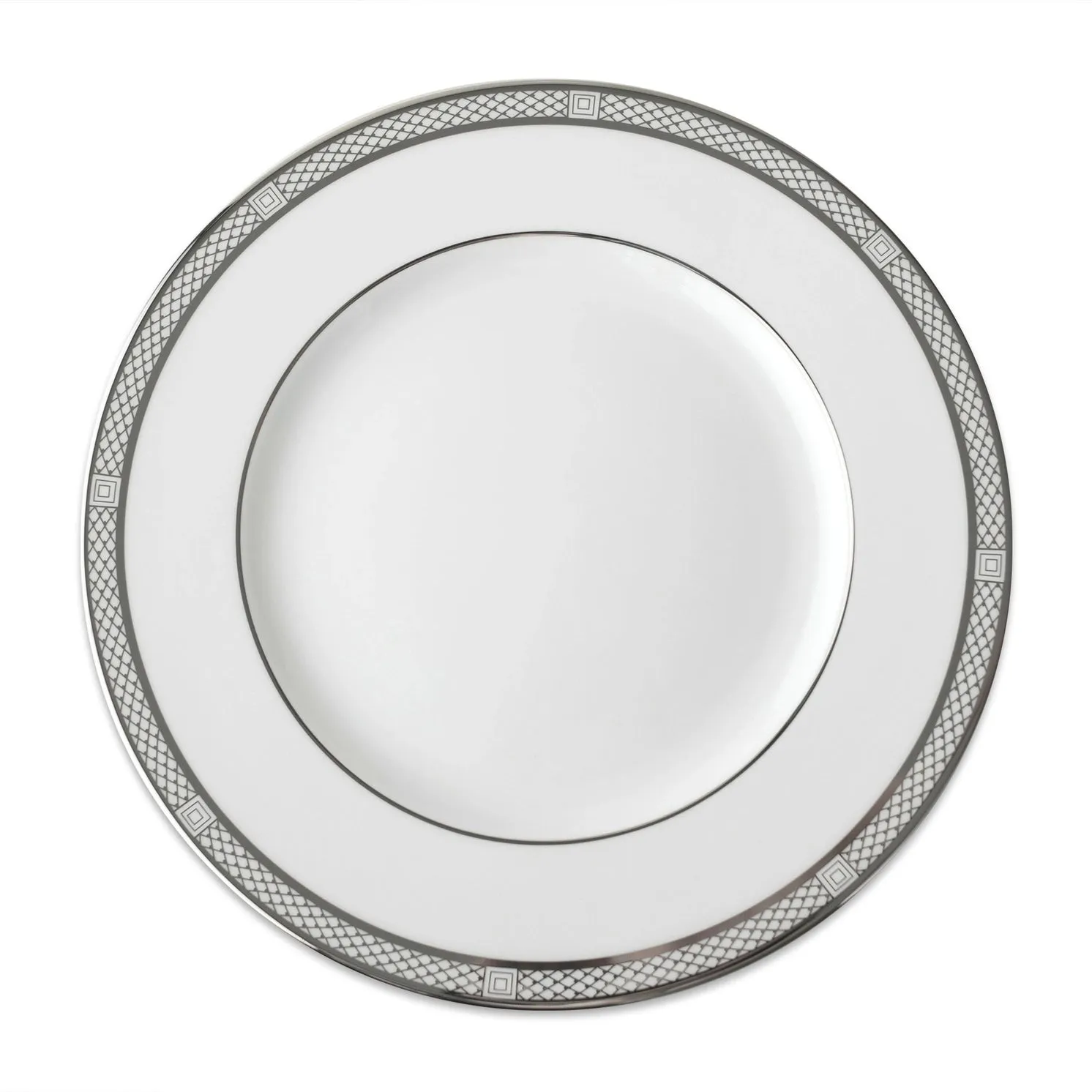 Hawthorne Ice Platinum Simple Dinner Plate