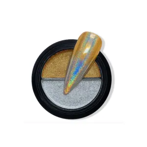 HD Duo Compact Chrome Powder - Holo Gold & Silver