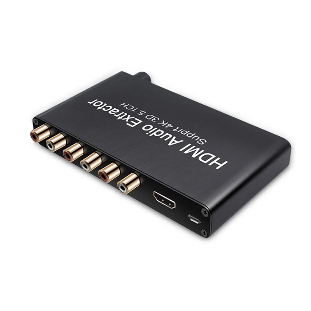 HDMI Audio Extractor Stereo Audio Converter Support 1080P 4K  Black European regulations