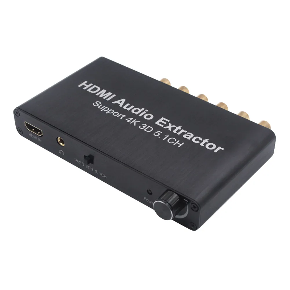 HDMI Audio Extractor Stereo Audio Converter Support 1080P 4K  Black European regulations