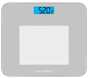 HealthSense Dura-Glass PS 115 Digital Personal Body Weighing Scale, Best Electronic Bathroom Scales & Weight Machine for Home & Human Balance with Room Temperature Indicator, 1 Year Warranty & Batteries Included (Milky White)
