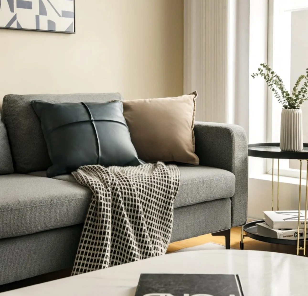 Heavy Duty Comfortable Modern Love Seat Sofa Couch With Side Storage Pocket | Thick Cushions | Wide Armrests