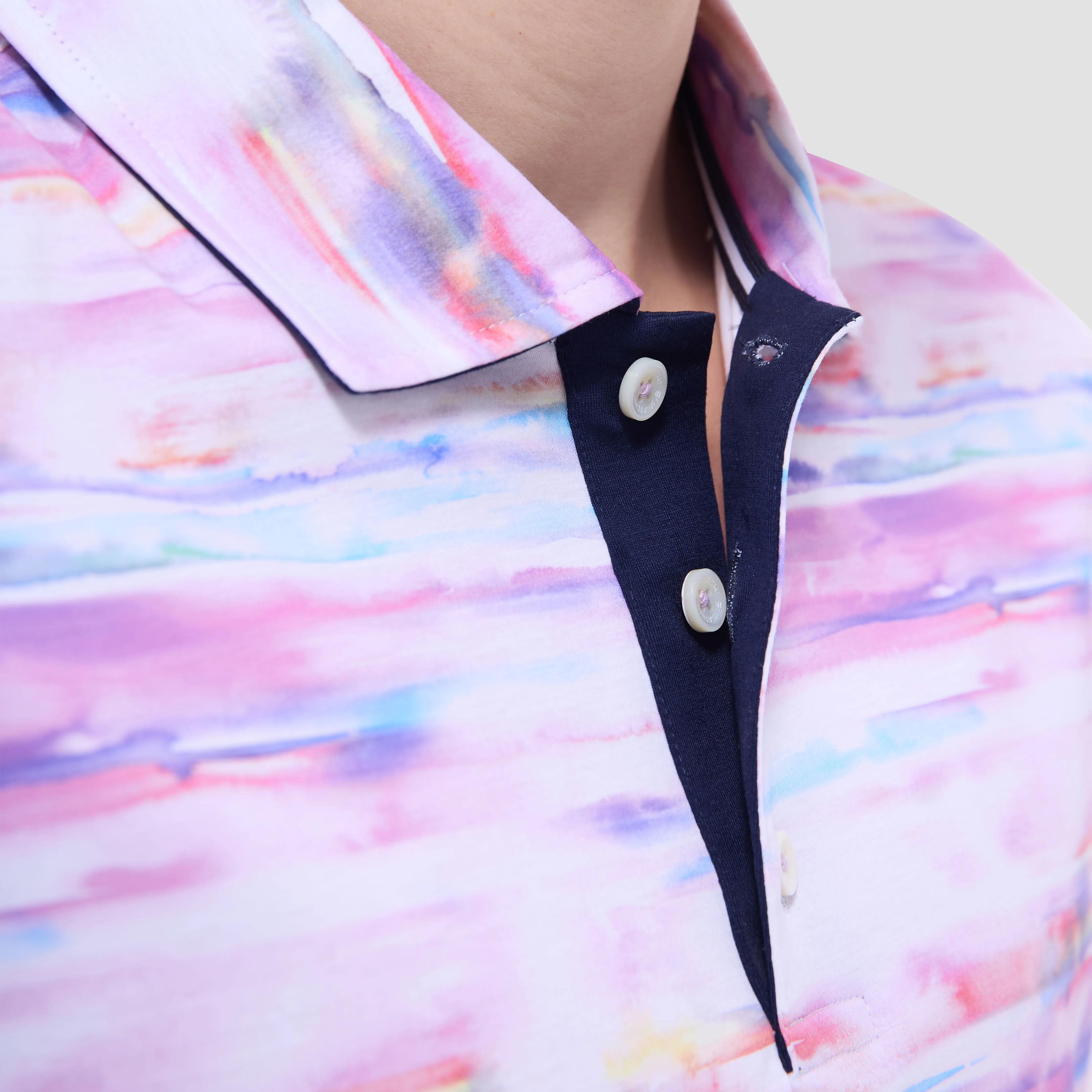 Hendrix Watercolor Abstract Polo Shirt