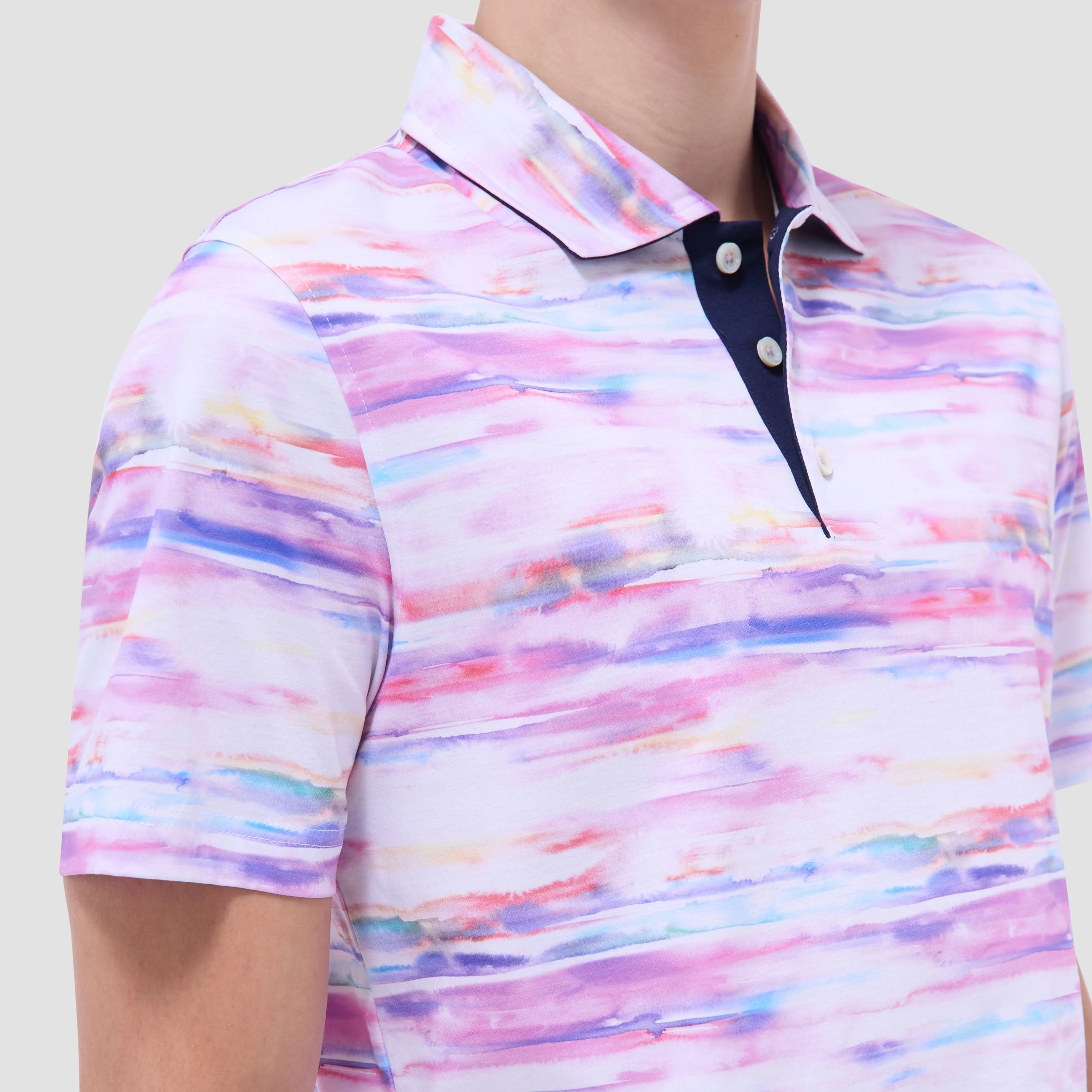 Hendrix Watercolor Abstract Polo Shirt