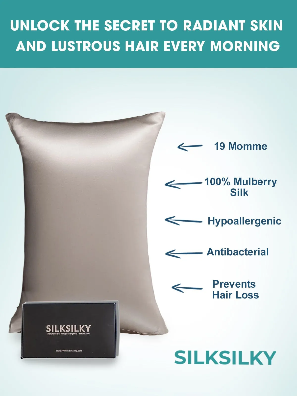 Hidden Zipper Elegance Mulberry Pillowcase Bundle