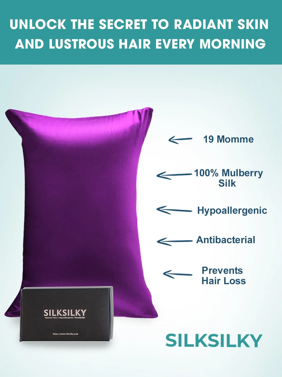 Hidden Zipper Elegance Mulberry Pillowcase Bundle