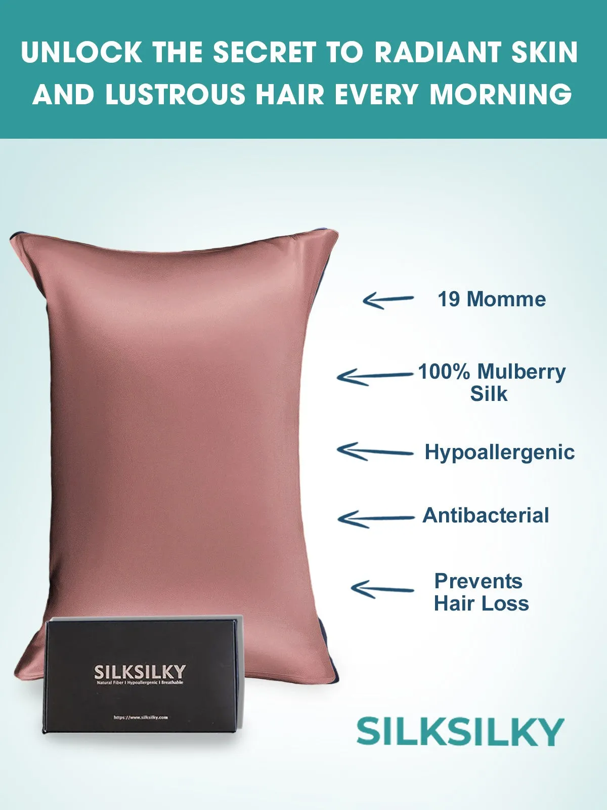 Hidden Zipper Elegance Mulberry Pillowcase Bundle