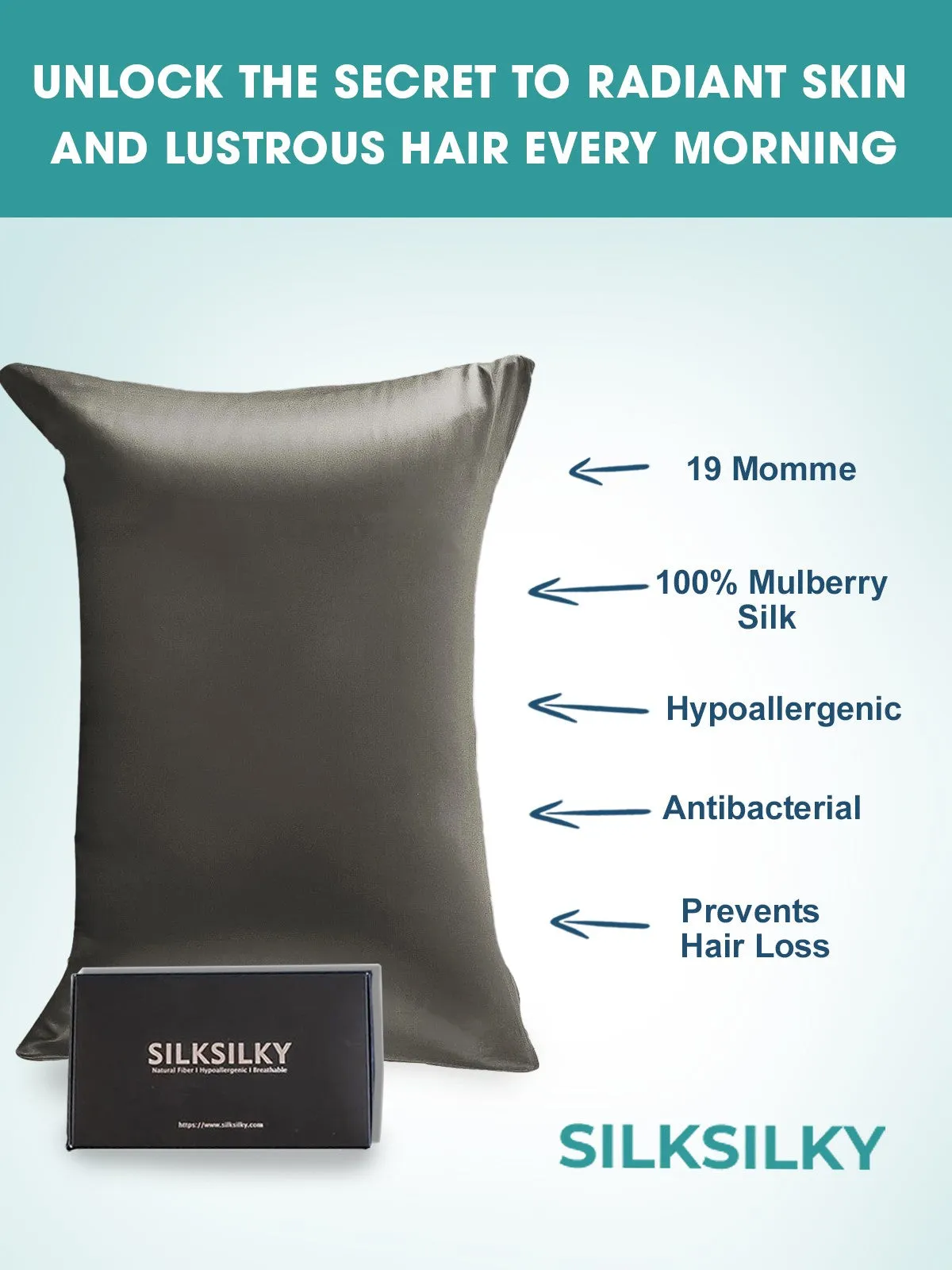 Hidden Zipper Elegance Mulberry Pillowcase Bundle