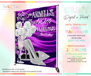 High Heels champagne diamonds birthday backdrop, Heels and champagne backdrop, Glam Backdrop, Glam Birthday backdrop, Heels champagne banner