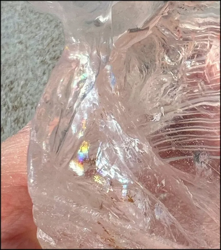~High Quality~ QUARTZ Unicorn Bust with Hematite, Rainbows - with Synergy 5  years