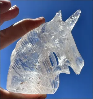 ~High Quality~ QUARTZ Unicorn Bust with Hematite, Rainbows - with Synergy 5  years