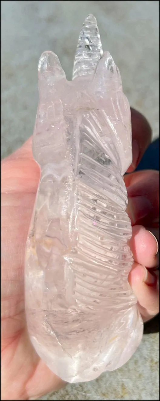 ~High Quality~ QUARTZ Unicorn Bust with Hematite, Rainbows - with Synergy 5  years
