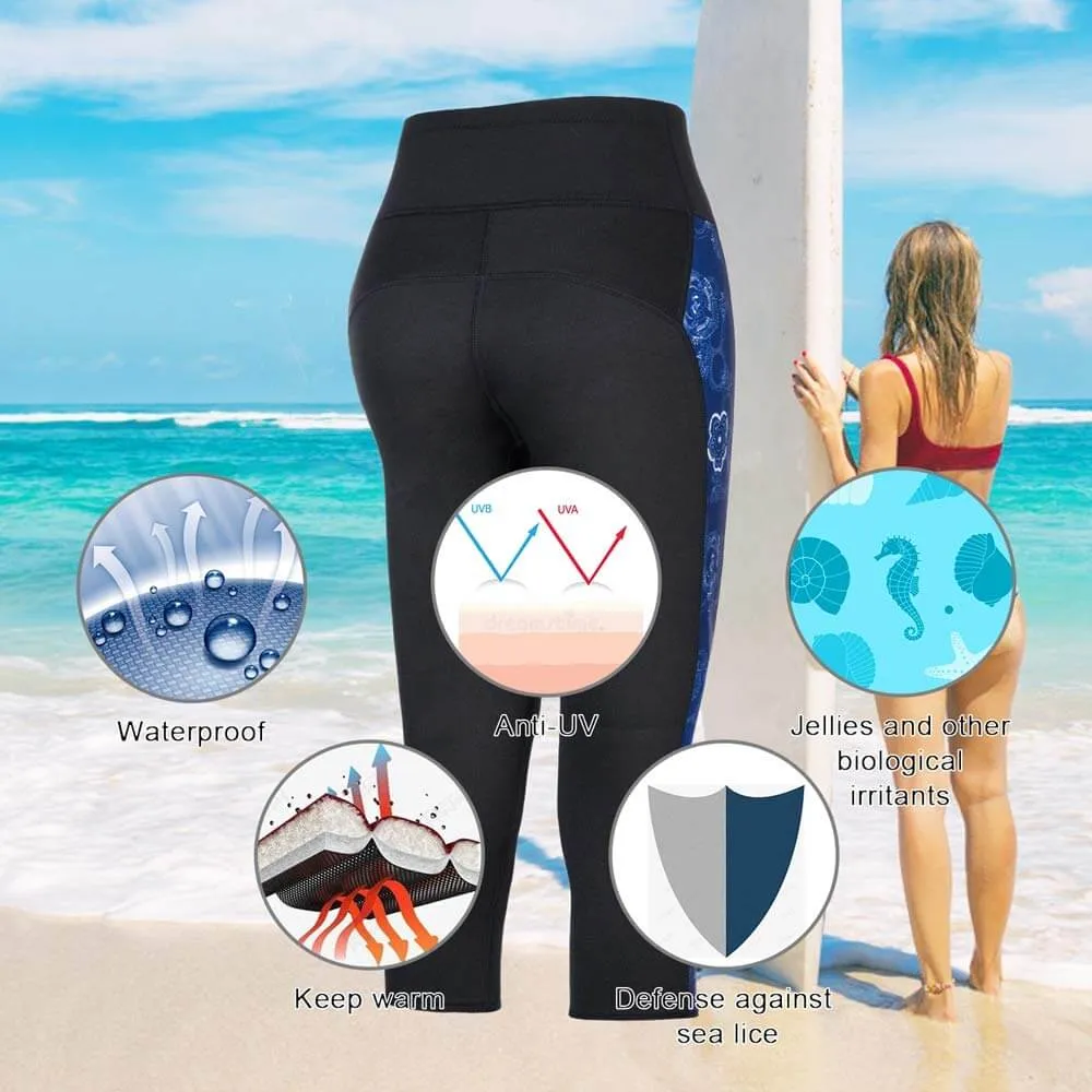 High Waist Women Neoprene Wetsuit Pants water sport pants