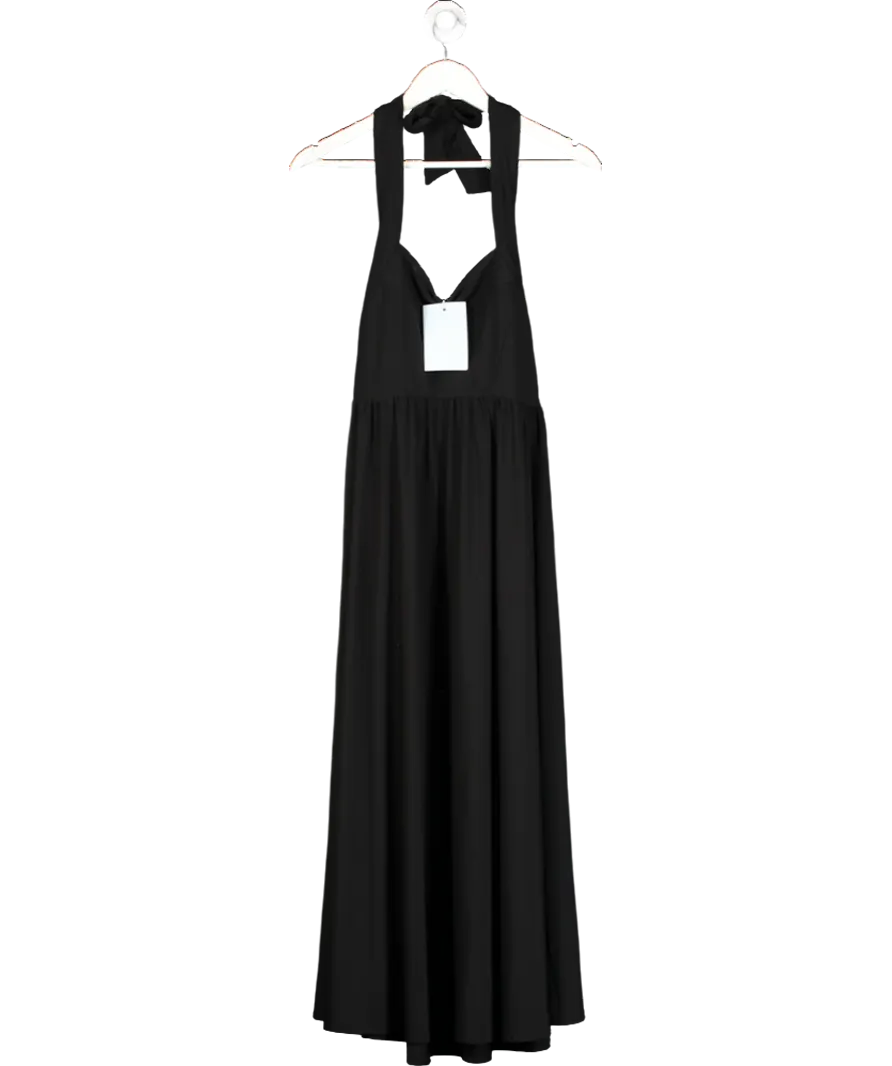 Hill House Black The Fleur Midi Dress UK XS