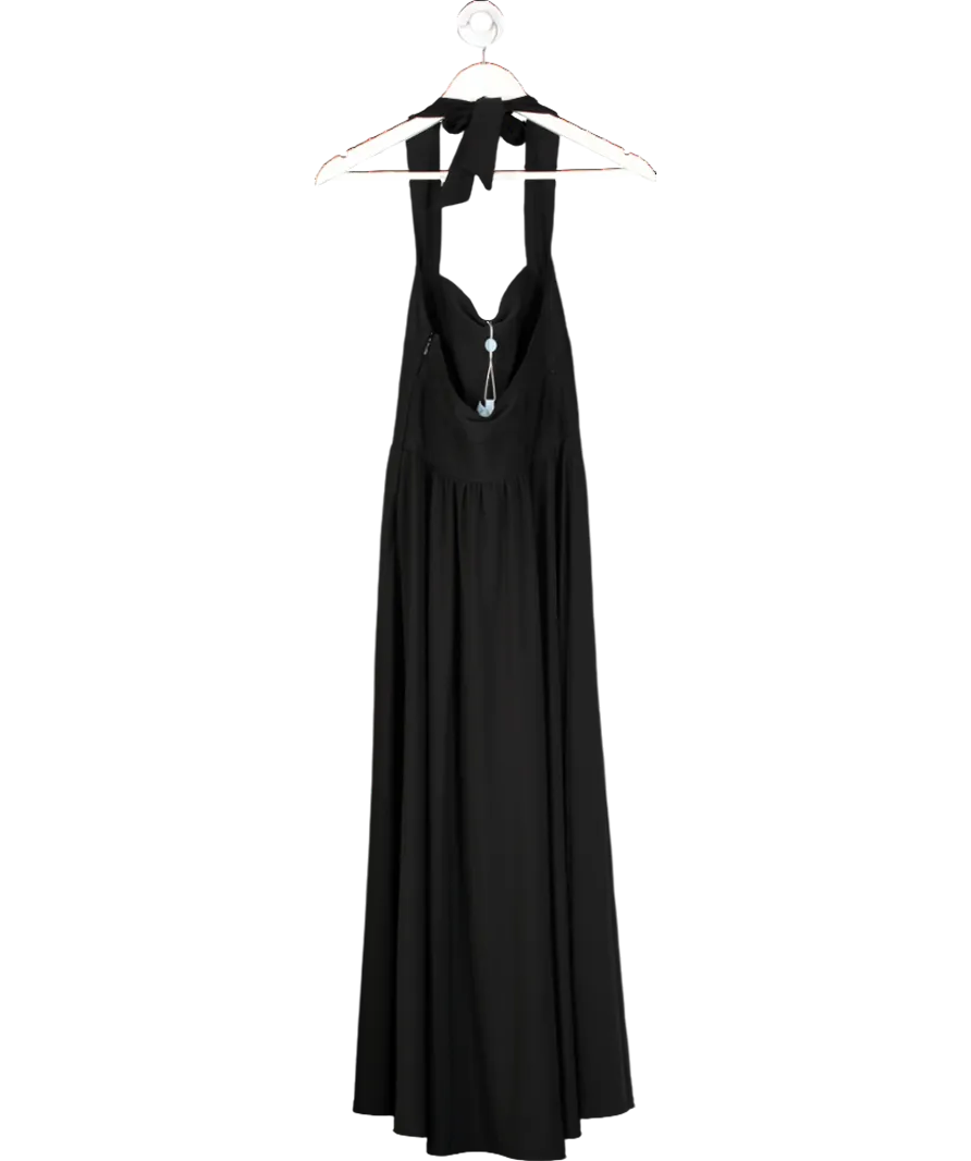 Hill House Black The Fleur Midi Dress UK XS