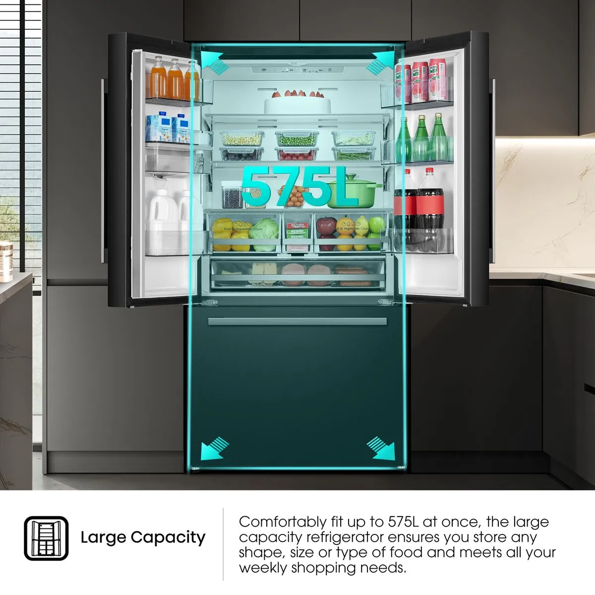 Hisense French-Door Refrigerator - H760FSB-WD