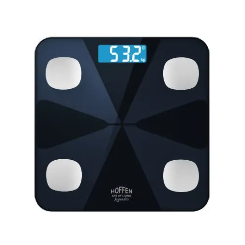Hoffen India HO19 Electronic Digital Personal Body Bathroom Weighing scale, Weight machine Battery Included , 2 Years Warranty ( Legender series Addition)