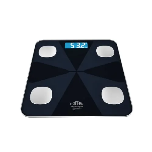 Hoffen India HO19 Electronic Digital Personal Body Bathroom Weighing scale, Weight machine Battery Included , 2 Years Warranty ( Legender series Addition)