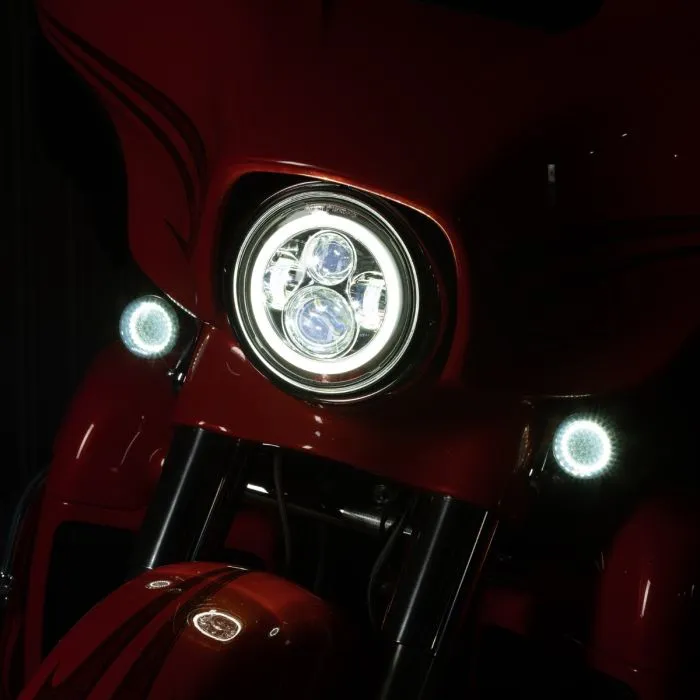 HOGWORKZ® HALOMAKER® LED Front Turn Signals for Harley-Davidson® | 1157 Base, Bullet Lens