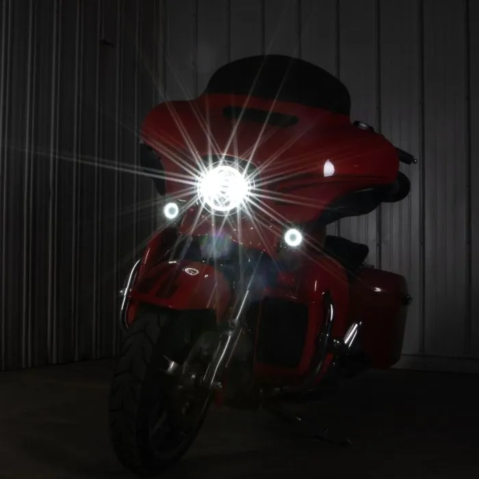 HOGWORKZ® HALOMAKER® LED Front Turn Signals for Harley-Davidson® | 1157 Base, Bullet Lens