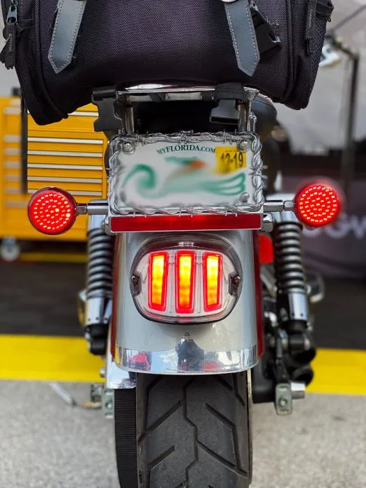 HOGWORKZ® Ignitez LED Taillight w/ Plate Light | Chrome