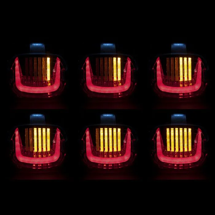 HOGWORKZ® Uproar Sequential LED Taillight w/ Plate Light | Clear