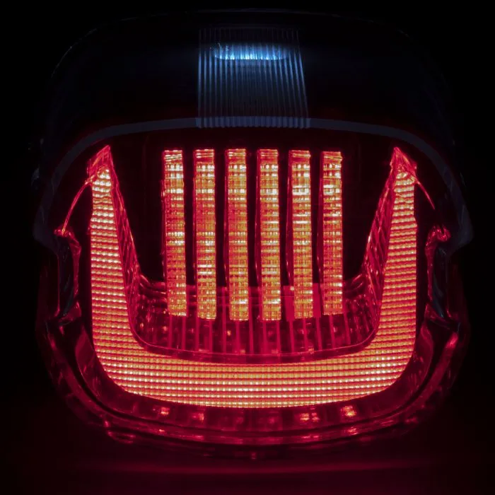 HOGWORKZ® Uproar Sequential LED Taillight w/ Plate Light | Clear