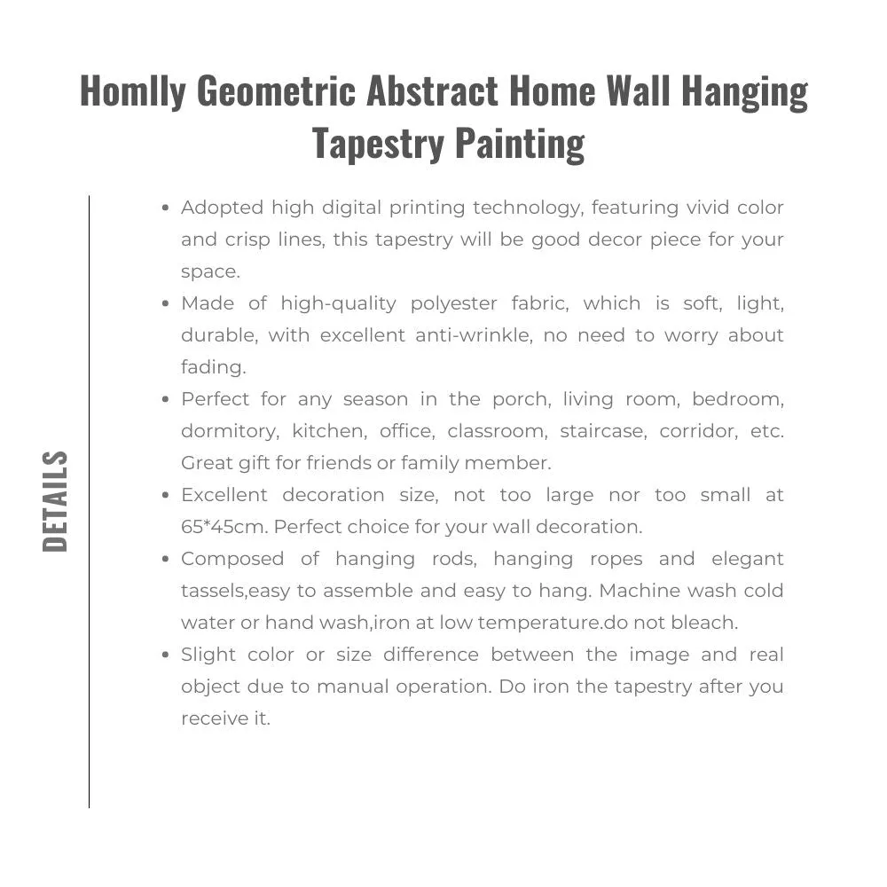 Homlly Geometric Abstract Home Wall Hanging Tapestry Painting