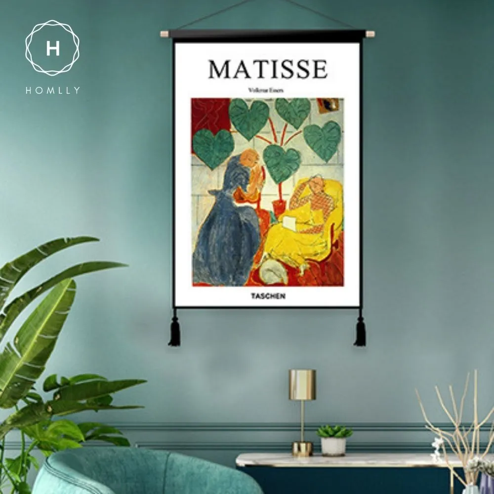 Homlly Matisse Mid Century Modern Home Wall Hanging Tapestry Painting