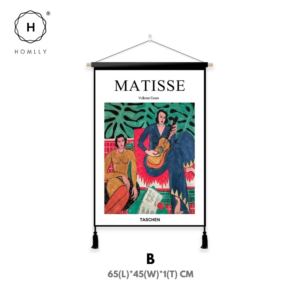 Homlly Matisse Mid Century Modern Home Wall Hanging Tapestry Painting