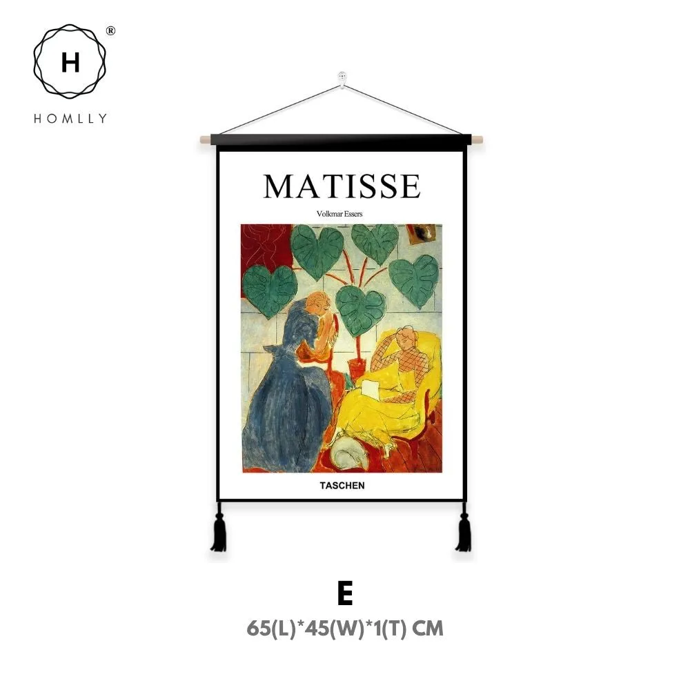 Homlly Matisse Mid Century Modern Home Wall Hanging Tapestry Painting