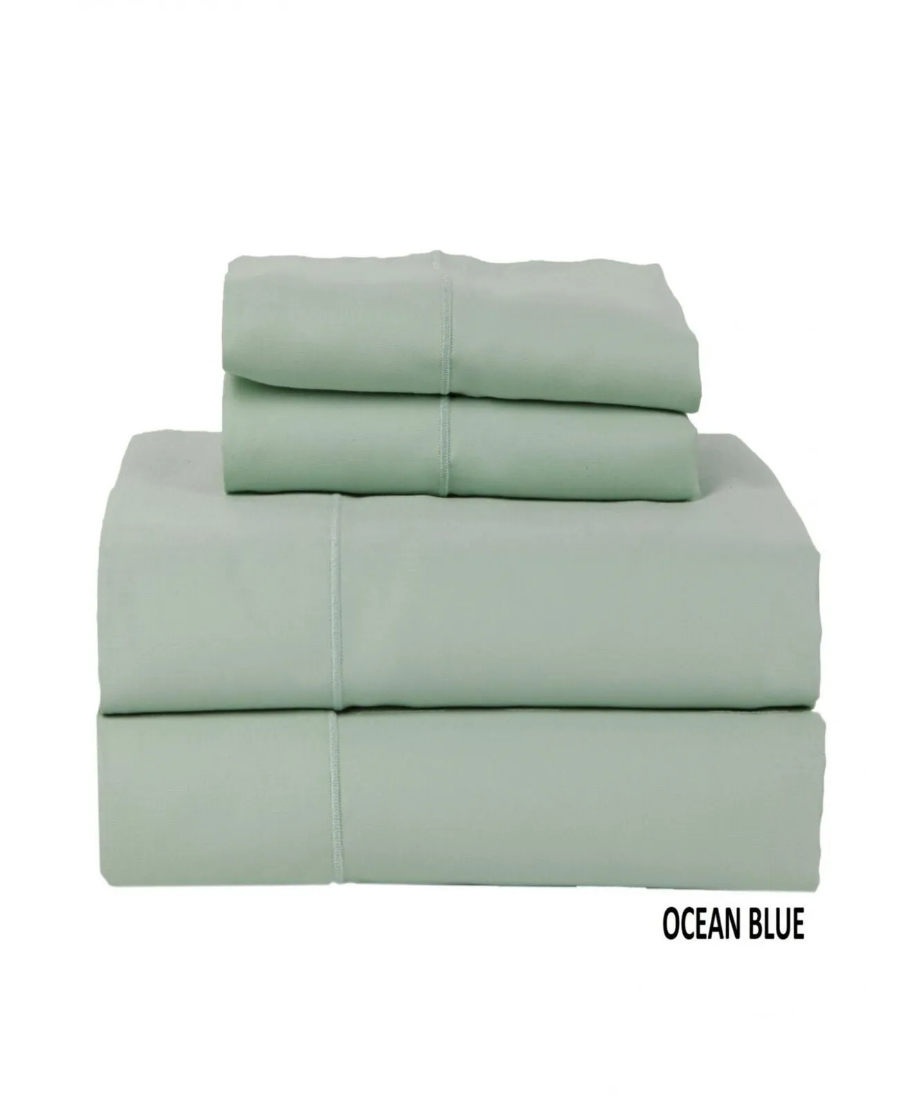 Hotel Concepts 500 Thread Count Sateen 4-Piece Sheet Set 7233002 Ocean Blue King