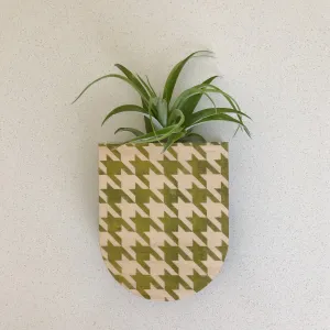 Houndstooth Pocket Wall Planter Vase