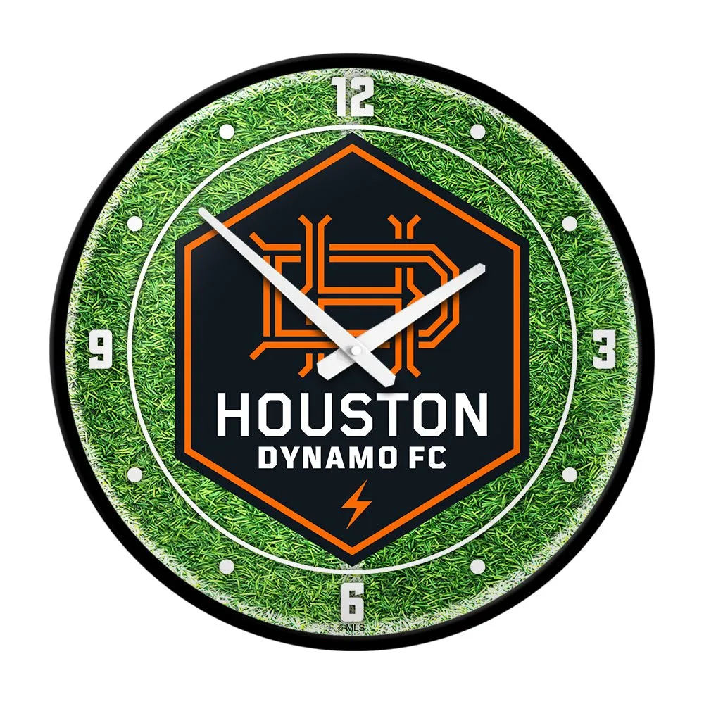 Houston Dynamo: Pitch - Modern Disc Wall Clock